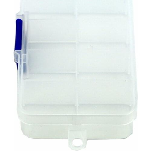 HENGJIA 1PC 3OG Plastic Fishing Lure Bait Box 10 Compartment Storage Box Transparent Bait Box 13CM