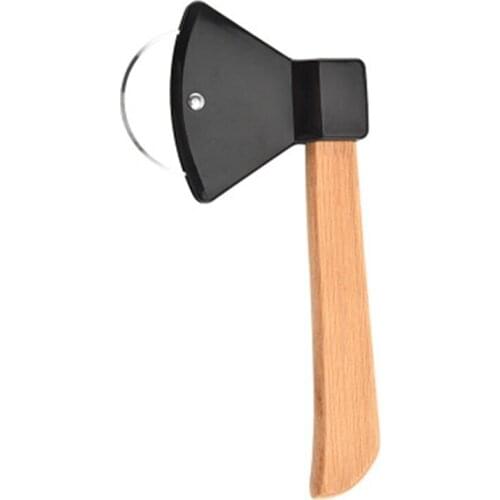 Stainless Steel Pizza Single Wheel Cut Tools Axe Shape Household Pizza Knife For Pizza Pies And Dough Cookies