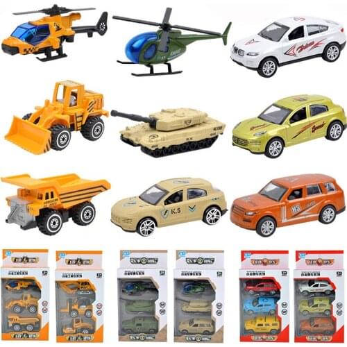 Engineering car toys Military alloy car model Childrens educational toys Racing Engineering scooter Inertial cars Toys for Kids
