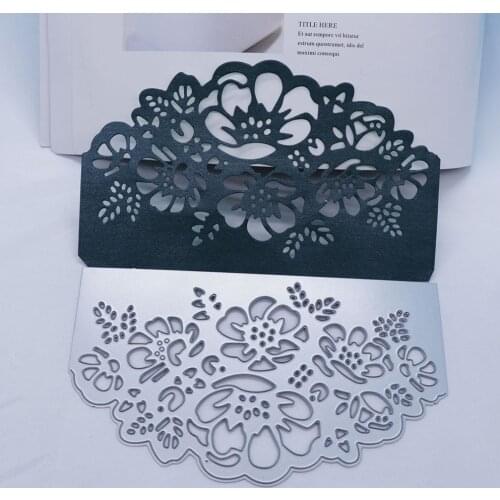 Flower Border Metal Cutting Dies Scrapbooking Album Paper Cards Metal Crafts Embossing Folders Making Template Slimline Dies