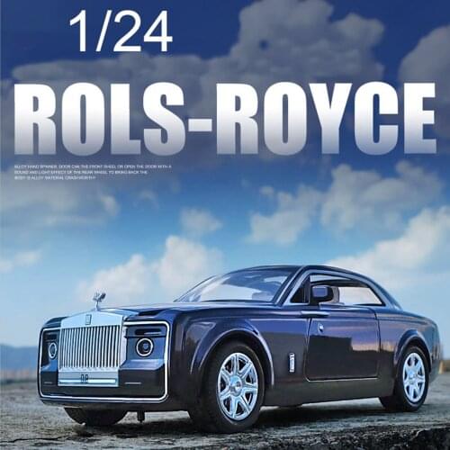 1:24 Rolls Royce Alloy Car Model Metal Diecast Pull Back Sound Car Kids Toy Gift Collectibles Free Shipping Original Box