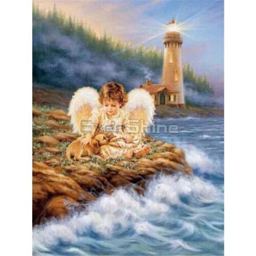 Angel Religion DIY 11CT Embroidery Cross Stitch Kits Needlework Craft Set Printed Canvas Cotton Thread Home Decoration Room