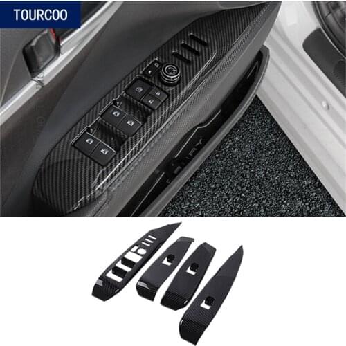 For Camry 2018 ABS Door Window Lift Switch Button Cover Trim Panel Stickers