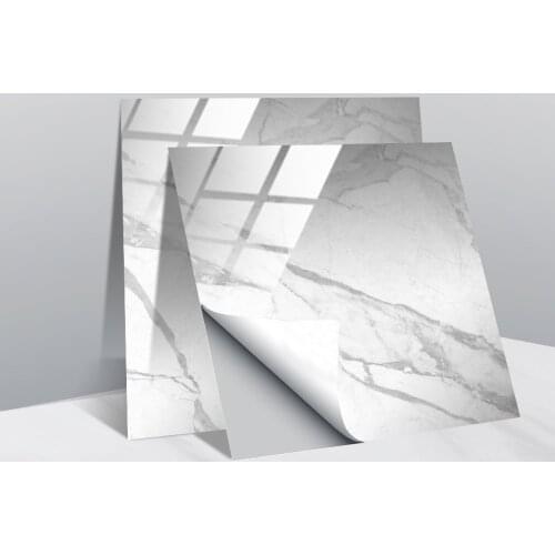 Marble Tile Stickers Crystal Film Waterproof PVC Self Adhesive Wall Sticker For Kitchen Bathroom Living Room Home DIY Decor