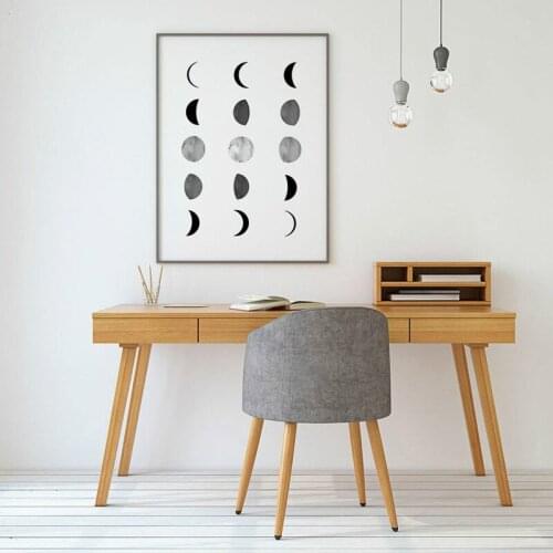 Lankshear Moon Scandinavian Poster Photography Moon Wall Art Picture Canvas Painting Home Room Nordic Wall Decor