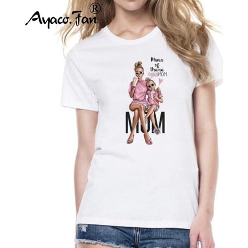 New 2019 Summer Mothers T-Shirts Harajuku Kawaii White Women Tshirt Cute Super Mom Female T-shirt Vogue Tops Tees Lady Shirt