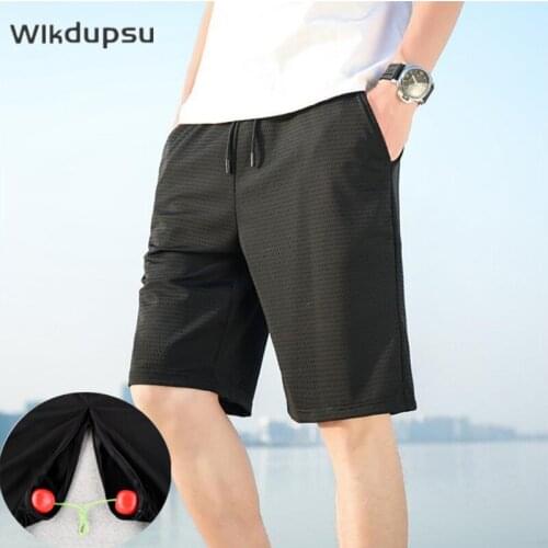 Outdoor Sex Pants Men Summer Zipper Open Croch Crotchless Sweatpants Shorts Hot Sexy Hosen Frauen Broek Man Trousers Plus Size