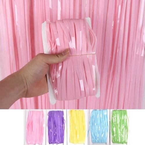 Pastel Curtain Backdrop Pastel Macaron Rainbow Unicorn Birthday Party Decoration Baby Shower Tinsel Curtain Tassel Garland