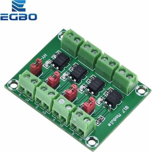 PC817 4 Channel Optocoupler Isolation Board Voltage Converter Adapter Module 3.6-30V Driver Photoelectric Isolated Module PC 817