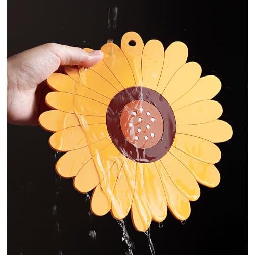 Cork Coaster Sunflower Trivet Hangable Coasters Insulate Pad Prevent Burnt Marks Slip-Proof for Kitchen Restaurant Dining Table