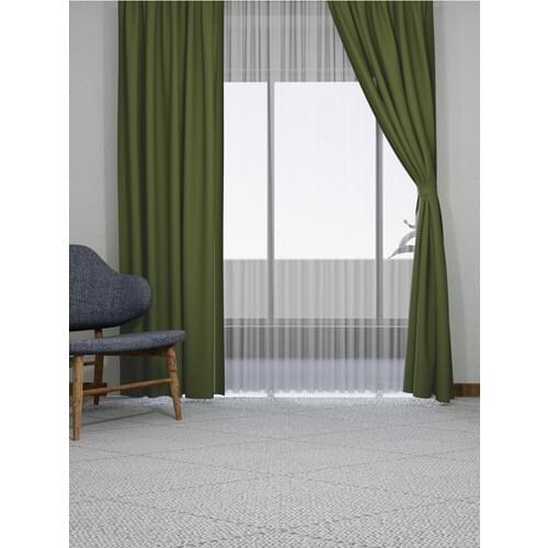 Luxury House Green 125x240 cm Flat Planting Blackout Blackout Backdrop Curtain