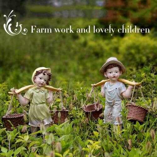 Garden Cartoon Character Decoration Outdoor Garden Resin Creative Simulation Doll Sculpture Kindergarten Garden Decoration
