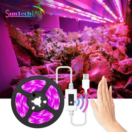 Plant Grow Light Strip, USB 5V Full Spectrum Growing Lamp Plant,0.5m 1m 2m 3m for Plants Greenhouse Flowers Veg Grow Light