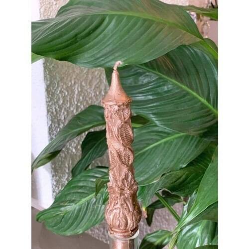 Mysterious Home Ottoman Candlestick Candle Copper Gilded Decorative 1 Pcs