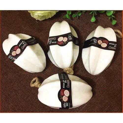 Thailand Siam Herb 100% natural Coconut milk fruit Oil Handmade Soap skin cleansing wash Acne Treatment Shrink Pore Face Care