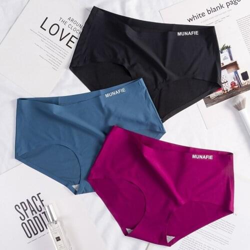 Candy Colored Seamless Panty Female Underwear Comfort Intimates Fashion Breathable Mid-Rise Briefs 12 Colors Lingerie
