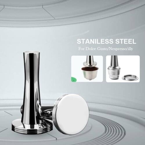 Solid Stainless Steel Heavy Flat Plated Base Coffee Tamper for Espresso DIY Press Coffee For Dolce Gusto/Nespresso/illy