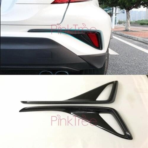Carbon Fiber Color Exterior Front Bumper Side Air Vent Outlet Cover Trim For Toyota C-HR CHR 2016 2017 2018 Car Accessories