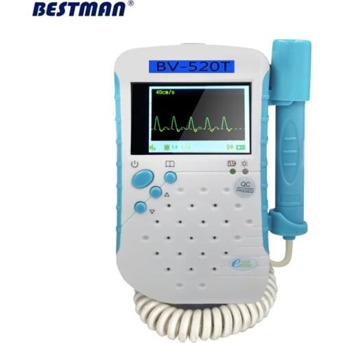 Bestman Medial equipment BV-520T Bidirection portable Vascular doppler detect blood flow status Detector 8.0MHz Probe