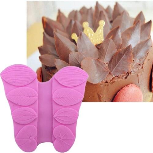 Leaves Flower Texture Liquid Silicone Mold DIY Polymer Clay Candy Chocolate Fondant Gumpaste Baking Moulds Cake Decoration Tools