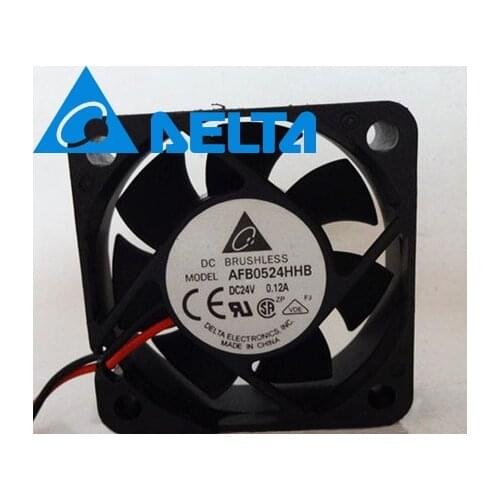 1pcs AFB0524HHB 5cm 50mm 24V 0.12A dual ball bearing cooling fan server 5015 50x50x15mm