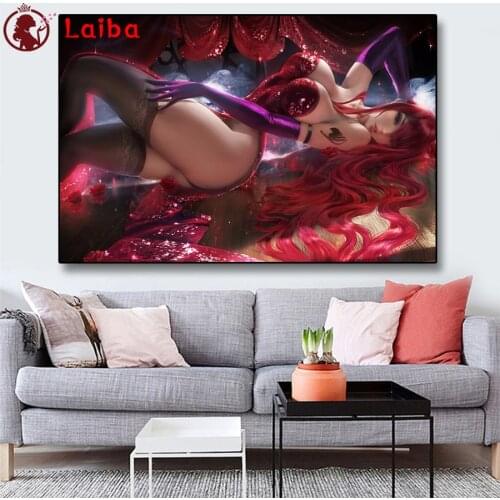 DIY Diamond Painting Fantasy cartoon sexy woman Diamond Mosaic Full Drill Square Embroidery round Cross Stitch Handmade Hobby