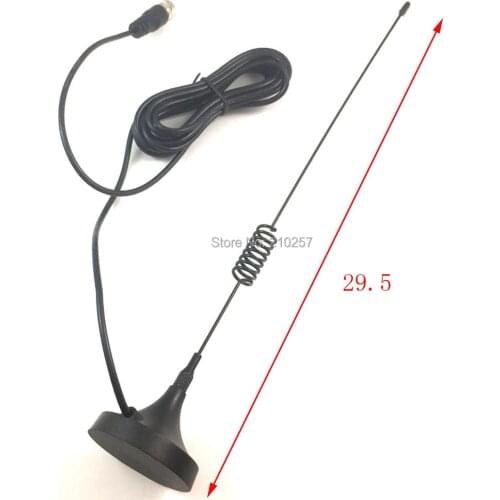 Free Shipping 5pcs 7dbi 1.2Ghz Antenna F Male Plug Connector Car Mini Aerial Signal Receiver 300cm Cable