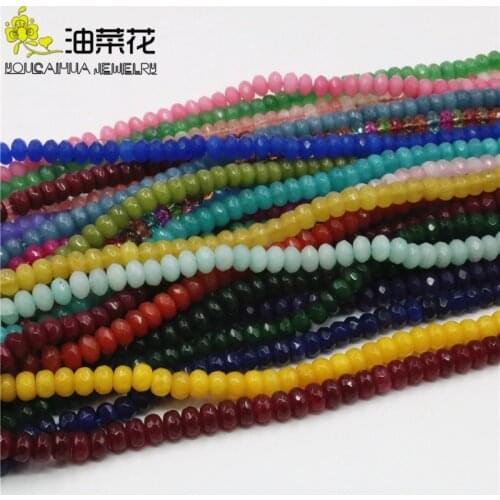 Natural Stone 5x8mm Facet Wheel Beads Amazons Crystals Jaspers Diy Loose Beads 26 Style Jewelry Findings Accessories Make Design
