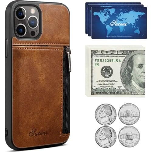 IPhone12Pro Max Case Back Cover Card Insert Business Mobile Phone Accessories Protective PU IPhone 12 Mini Pro Max Case