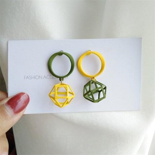 Ruanme long han edition earrings heart-shaped pendant earrings geometric stud earrings accessories accessories