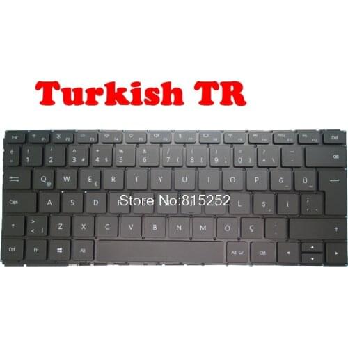 Laptop Backlit Keyboard For HUAWEI MagicBook VLT-W60 VLT-W60E KPL-W00 KPL-W00C WRTB-WFH9L US/SP/TR Turkish/HU Hungary Black