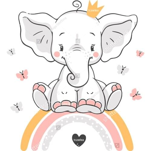 Crown Rainbow Elephant Girl Metal Cutting Dies Surprise Animals Doll Stencil For DIY Craft Scrapbooking Cards Decorative