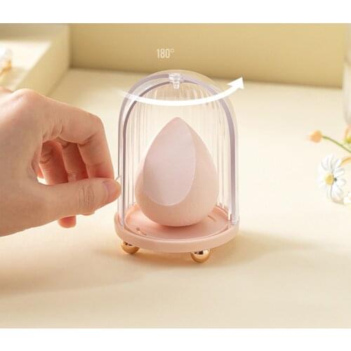Portable Beauty Makeup Egg Storage Shelf with Cover Powder Sponge Stand Makeup Sponge Gourd Powder Puff Rack Holder Supply