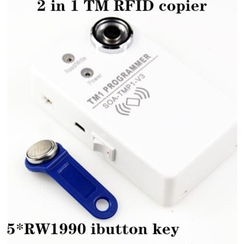 TM iButton Programmer DS1990A Duplicator Cloner Copier 125Khz RFID Reader Writer RW1990 Key Token RFID/TM Keyfob duplicator