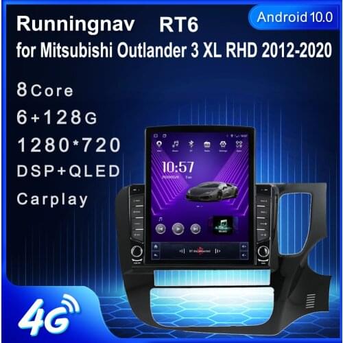 Runningnav For Mitsubishi Outlander 3 XL RHD 2012 2013-2020 Tesla Type Android Car Radio Multimedia Video Player Navigation GPS