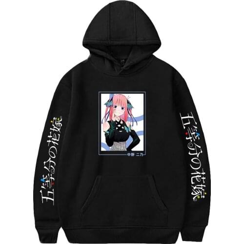 Anime The Quintessential Quintuplets Hoodies Men Sweatshirts Women Hip Hop Hooded Boys Girls Black Pullover Y2K Fashion Clothes