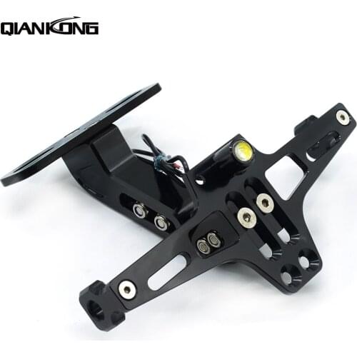 Universal CNC Motorcycle Adjustable Angle Aluminum License Number Plate Frame For Yamaha BMW F800GS/AdventuRe F800GT F800R F