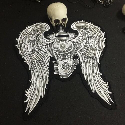 Iron On Patch Embroidered Applique Sewing Label punk biker Patches Clothes Stickers Apparel Accessories Badge