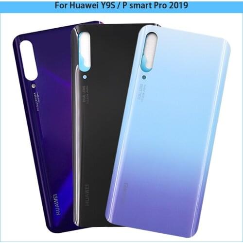 10PCS For Huawei Y9S Battery Back Cover Rear Door 3D Glass Panel For Huawei P smart Pro 2019 Glass Back Housing Case Replace
