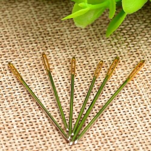 12Pcs Large Eye Sewing Needles Hand Embroidery QuiltingNeedle Cross Stitch Needles Craft Embroidery Tool Home DIY Sewing Tool