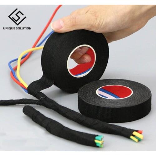 15 Meter Heat-resistant Flame Retardant Tape Coroplast Adhesive Cloth Tape For Car Cable Harness Wiring Loom Protection