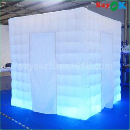 2 Door 2.5M Inflatable LED Light Photo Booth Tent Wedding Party Birthday