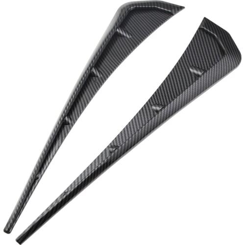 2Pcs Car Side Mudguard Air Vent Covers Black Rubber Carbon Fiber Shark Gills Exterior Decoration Sticker Anti-scratch Accessorie