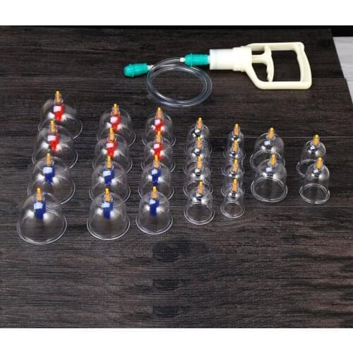 24 12 6 Pcs Jar Vacuum Suction Cupping Cans Acupuncture Aapparatus Therapy Anti Cellulite Fat Burner Pain Relief Massage Cupping