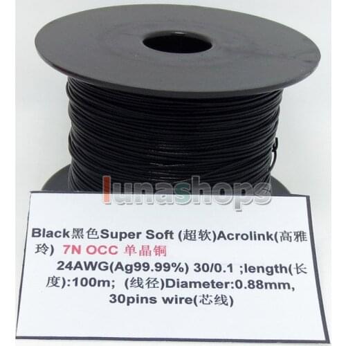 3 color Red 5m 24AWG Ag99.9% Acrolink Pure 7N OCC Signal Wire Cable 30/0.1mm2 Dia:0.88mm For DIY LN004499