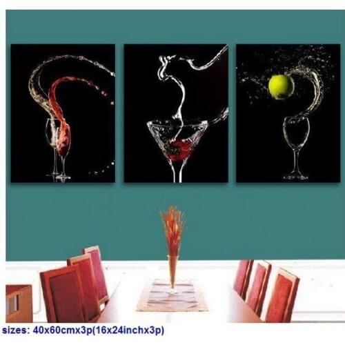 3 Piece Wall Art Modern Abstract Fantasia Black-Gray Oil Painting On Canvas Picture No Frame Paper Pictures On The Wall
