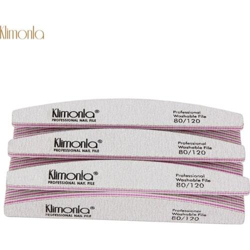 50Pcs/lot Gray Double Side Professional Nail File 80/120 Sandpaper UV Gel Polish Files Sanding Manicure And Pedicure Acessorios