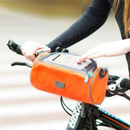 Large Cycling Bicycle Bags Handlebar Front Tube Waterproof Mountain Road Bike Touch screen Bag Riding Phone Storage Bag