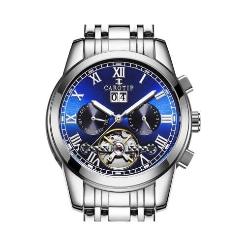 CAROTIF Luxury Automatic Mechanical Men Watch Classic Business Watch Men Tourbillon Waterproof Male Wristwatch Relogio Masculino