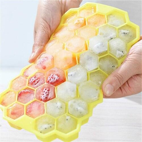 Honeycomb Ice Cube Trays with Removable Lids Silica Gel Ice Cube Mold Bpa Free Ice Cube Maker Silicones Ice Mould Honeycomb Ice